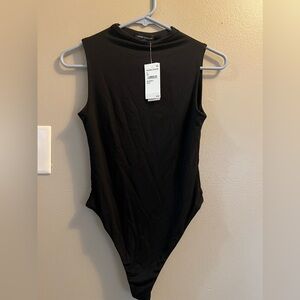 Black Sleeveless Bodysuit